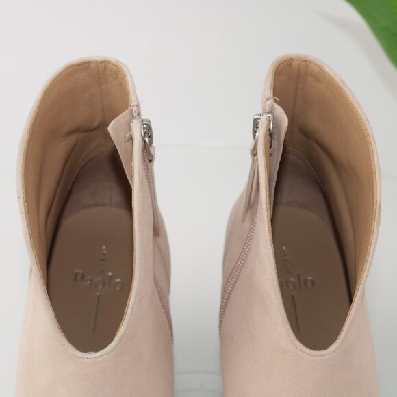 Linea Paolo Womens Westly Boot Size 8.5 Blush Suede Block Heel Pointed Bootie - Picture 10 of 12